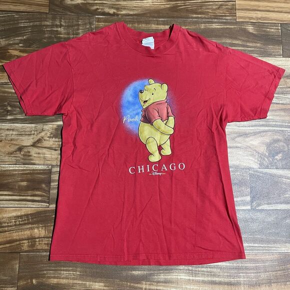 Vintage Winnie The Pooh Disney Chicago T-Shirt Size Large L - Picture 2 of 9